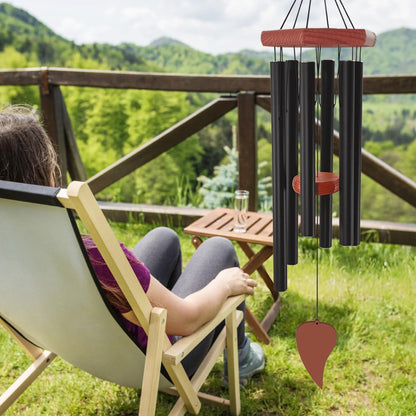 Wind Chimes for Outside, Memorial Wind Chimes with 6 Long Metal Tubes, Sympathy Wind Chime with Sound, Perfect for Garden, Patio and Yard