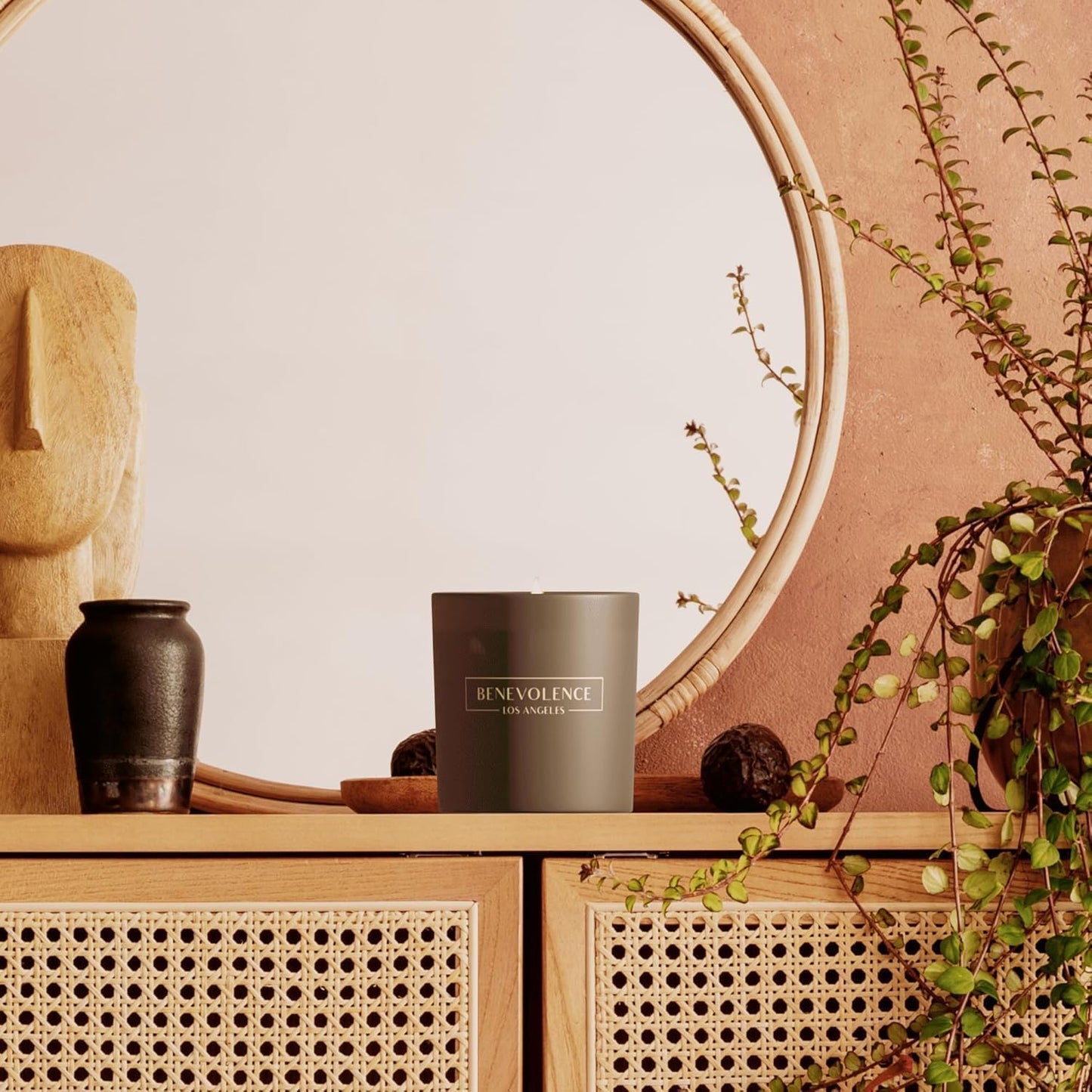 Benevolence LA Scented Candle Gift Set ??4-Pack Soy Candles with Wood Wicks ??Rose & Sandalwood, Wild Lavender, Eucalyptus & Chamomile, Lemongrass & Basil ??8oz Each ??Aromatherapy & Home Fragrance