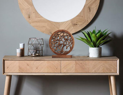 Decozen Wooden Tree of Life Sculpture - Birthday Gifts, Home, Office, Living Room, Shelf, Fireplace, Farmhouse, Tabletop, Boho and Mantle Decor - Decorations