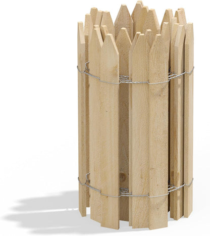 Greenes Fence Cedar Wood Garden Picket Fence 16" H x 8' L (6-Pack, 48' Total)