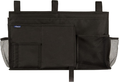 Surblue Caddy Hanging Organizer Bedside Storage Bag for Bunk and Hospital Beds, Black, L