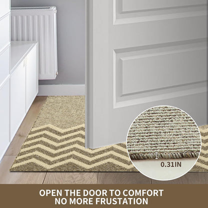 Indoor Doormat, Non-Slip Front Door Mats, Outdoor Welcome Mat Washable, Low Profile Indoor DoorMats for Entryway, Floor Inside Back Door Mats (20"x32")