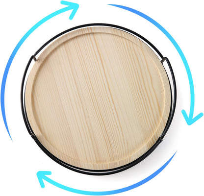 10" Wooden Lazy Susan,Round Wooden Lazy Susan Organization for Dining Table,Storage for Dining Table,Home Decor,Spices Organizer,1PC