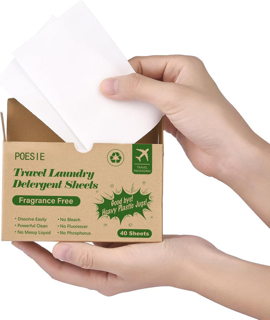 Poesie Laundry Detergent Sheets Laundry Soap Sheets for Travel Camping Clothes Washing Sheet