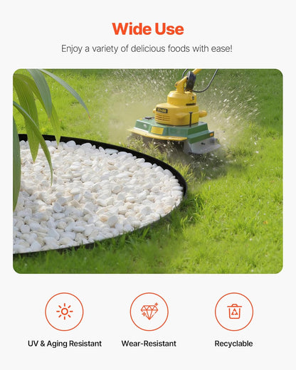 VEVOR Landscape Edging, 100 ft x 1.5 in Plastic Garden Border Edging with 120 Spikes, No Dig, Flexible Lawn Edgings Roll, UV-Resistant Mini Fence Borders Pathway Edgings for Flower Beds Yard Paver