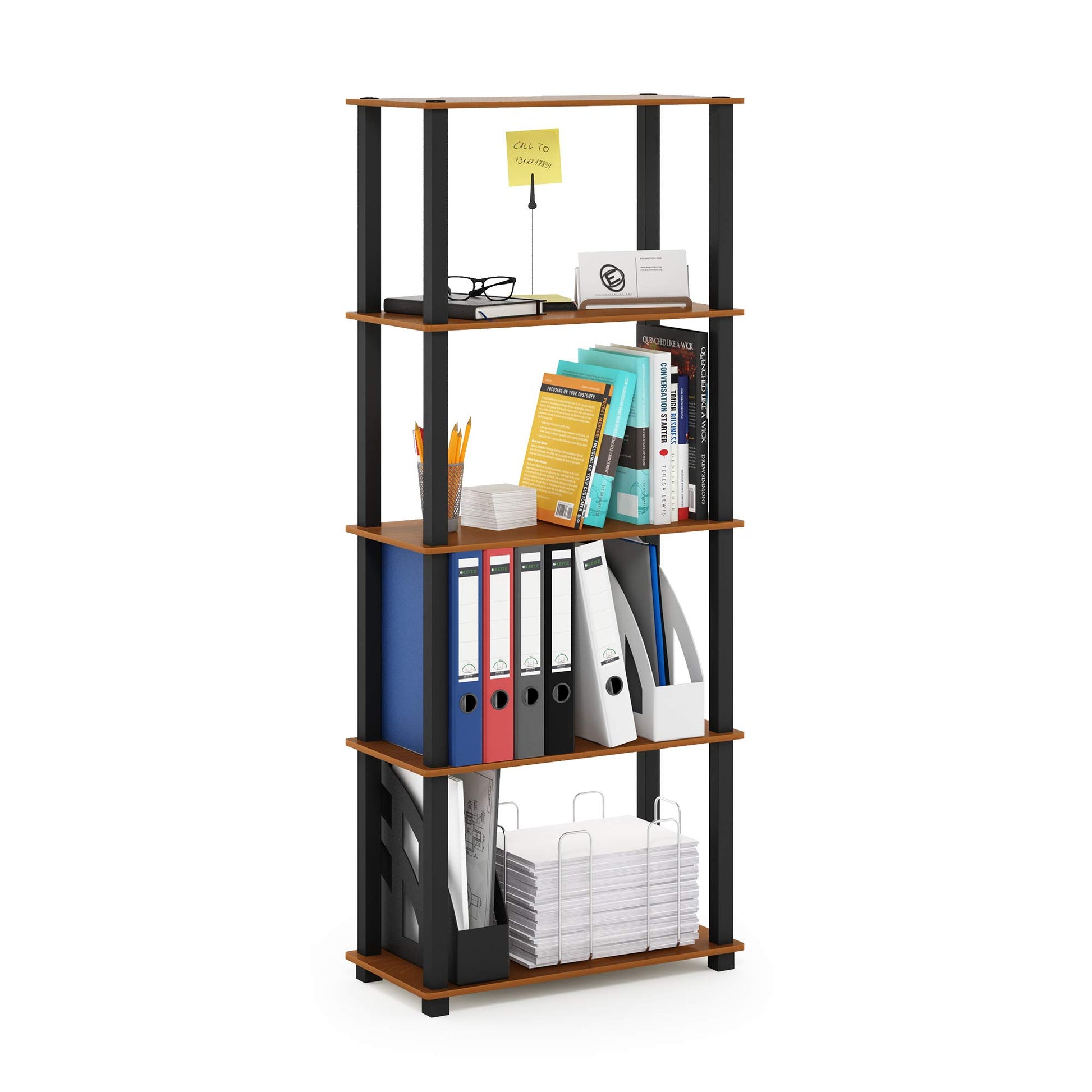 Furinno Turn-N-Tube 5-Tier Multipurpose Shelf / Display Rack / Storage Shelf / Bookshelf, Square