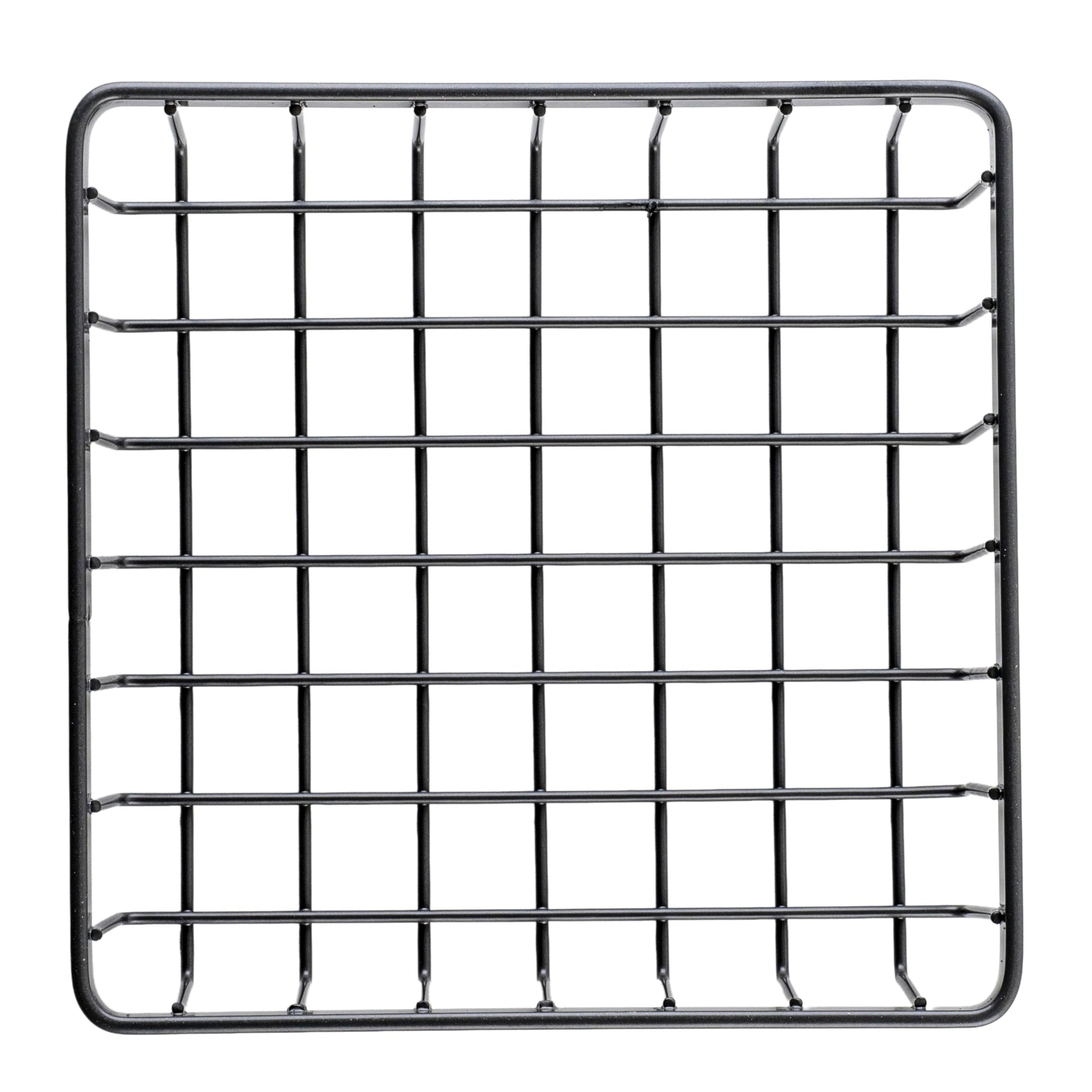 G.E.T. WB-662-MG Square Metal Storage Wire Basket for Pantry, Produce and More, 6" x 6" x 2"