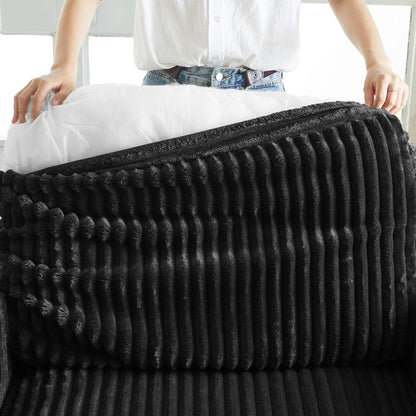 Belffin Modular Sectional Sofa with Storage Ottoman, Oversized Cloud Couch Sectional with Extra Deep Seat, Comfy 3 Seater Sectional Couches for Living Room, Plush Corduroy Black