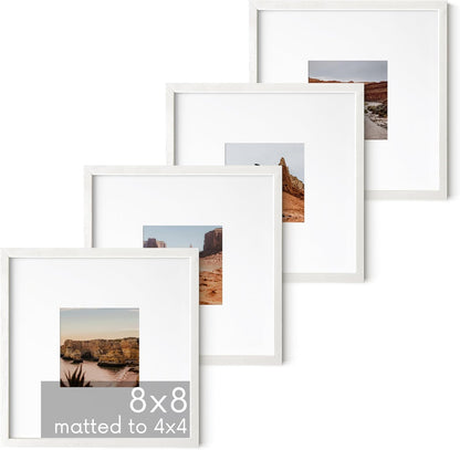 HAUS AND HUES White Square Frames Set of 4-8x8