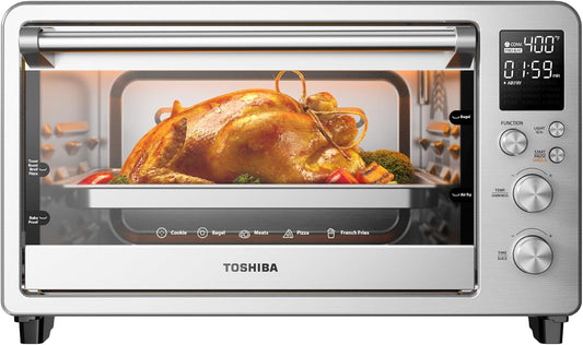 TOSHIBA ChefFry Air Fryer Toaster Oven Combo, 26.4 QT Large Capacity, 12-in-1 Countertop Toaster