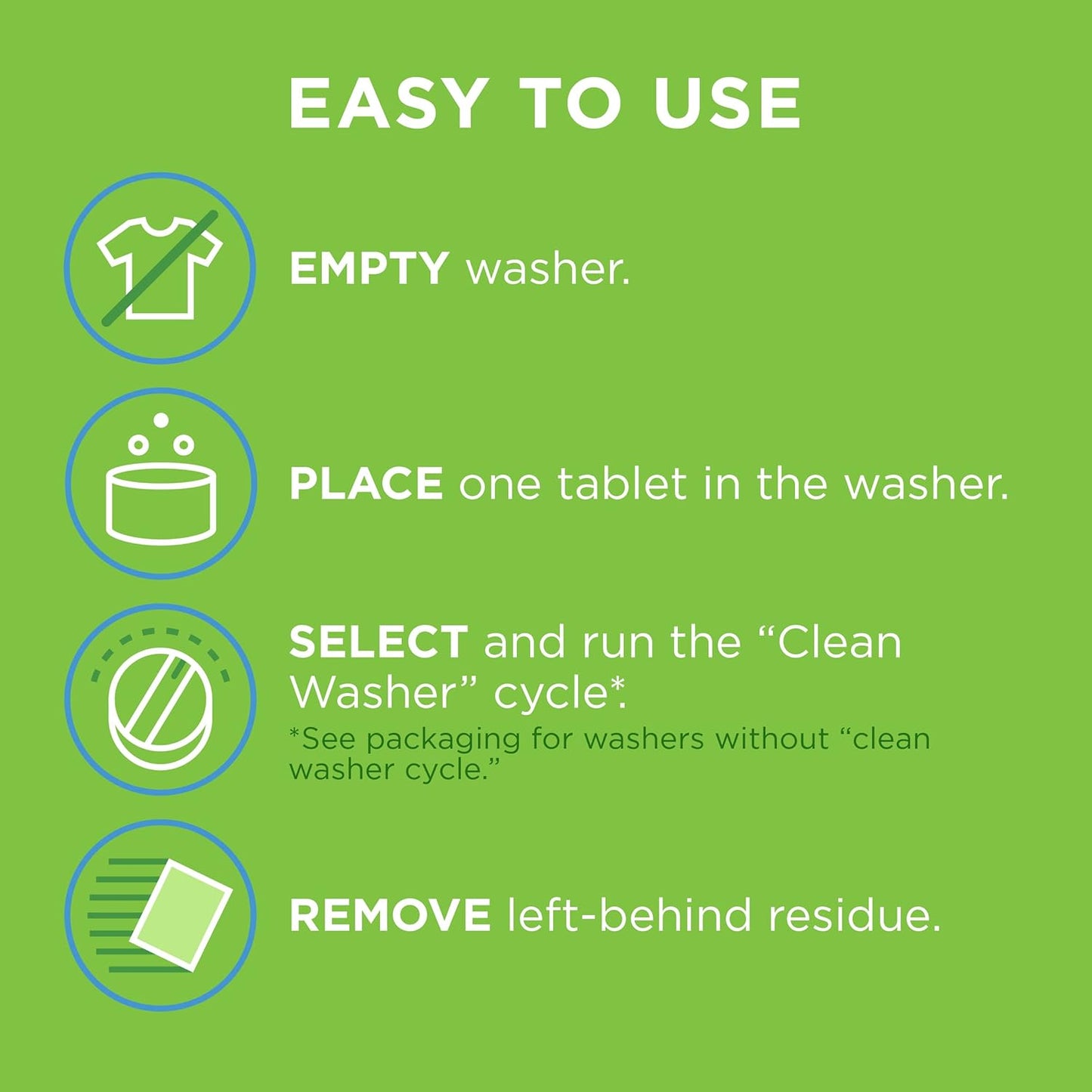 Affresh Washing Machine Cleaner, Cleans Front Load and Top Load Washers, Including HE, 3 Tablets