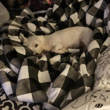 UKELER Buffalo Check/Plaid Throw Blanket 60''×50'' for Couch- Ultra Soft Plush Flannel Fleece Sherpa Throw Bed Throws for Kids and Adult