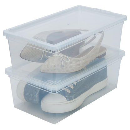 Simplify Storage Bins with Lids | Dimensions: 13.23"x 7.5"x 4.5" |6 Pack| Stackable | Nestable Bins