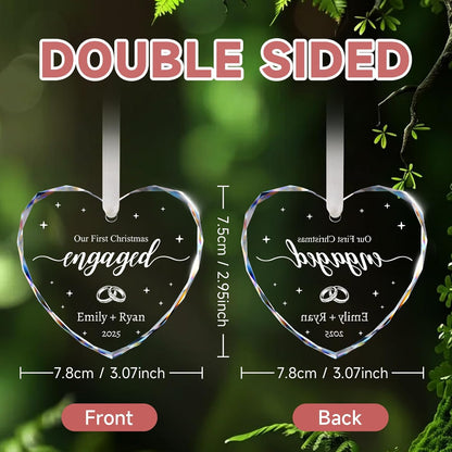 Engagement Gifts for Couples - Personalized Engagement Ornament for Party Decorations - Bride to Be Gifts, First Christmas Just Engaged Ornament 2025