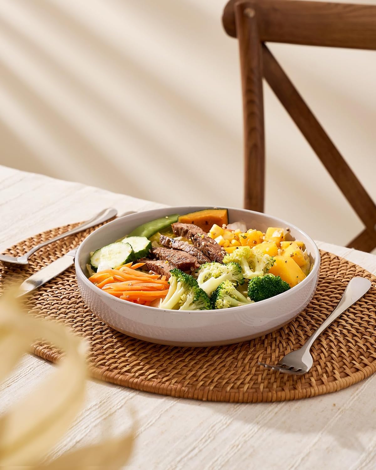 famiware Milkyway 33 oz Bowl Set, Pasta Bowls Set of 4, Salad Bowls Perfect for Your Friend for Housewarming, Thanksgiving, Christmas, Multicolor