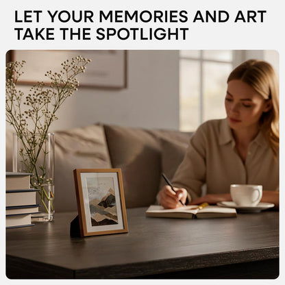 Homeforia 4x6 Picture Frame Bronze, High End Metal 4 x 6 Brass Frames with Mat 3 x 5 for Art, 4x6 Desk Frame Matted to 3x5 inch Photo, 4 by 6 Wall or Tabletop Frame, Tempered Glass, Wall Kit, Set of 1