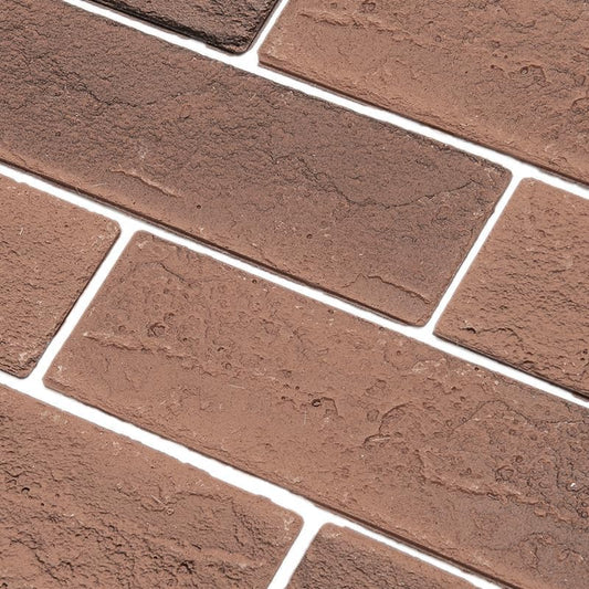 100 Vintage Brown/Red Faux Brick Wall Tiles, 3D Thin Brick Veneers for Bedroom, Bathroom, Kitchen, Fireplace and Fence Wall Panels (14.2 sq ft)