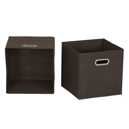 Household Essentials Fabric Storage Bins in Strong Poly‑Woven Fabric with Sturdy Chipboard Sides