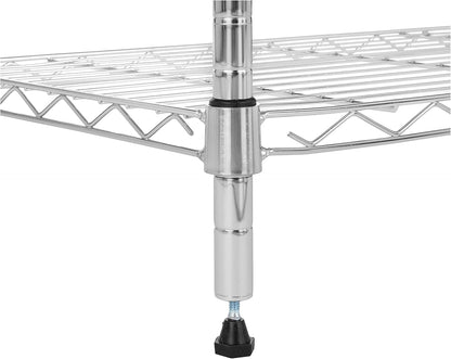 Amazon Basics 5-Shelf Adjustable, Storage Shelving Unit, (200 Pound Loading Capacity per Shelf), Steel Organizer Wire Rack, 23.2 x 13.4 x 60 inches (LxWxH), Chrome