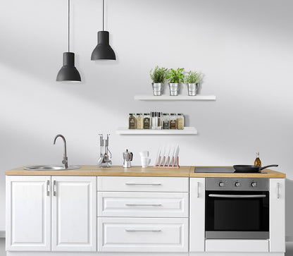 Sorbus Floating Shelves for Wall - 24" Bathroom Shelves, Wall Decor for Bedroom, Kitchen, Living Room, Home Decor & Book Storage - Mounted Floating Shelf with Invisible Brackets (White, 2 Pack)