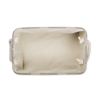 DII Buffalo Check Storage Bin, Medium Rectangle, 16x10x12, Tri Color Stone