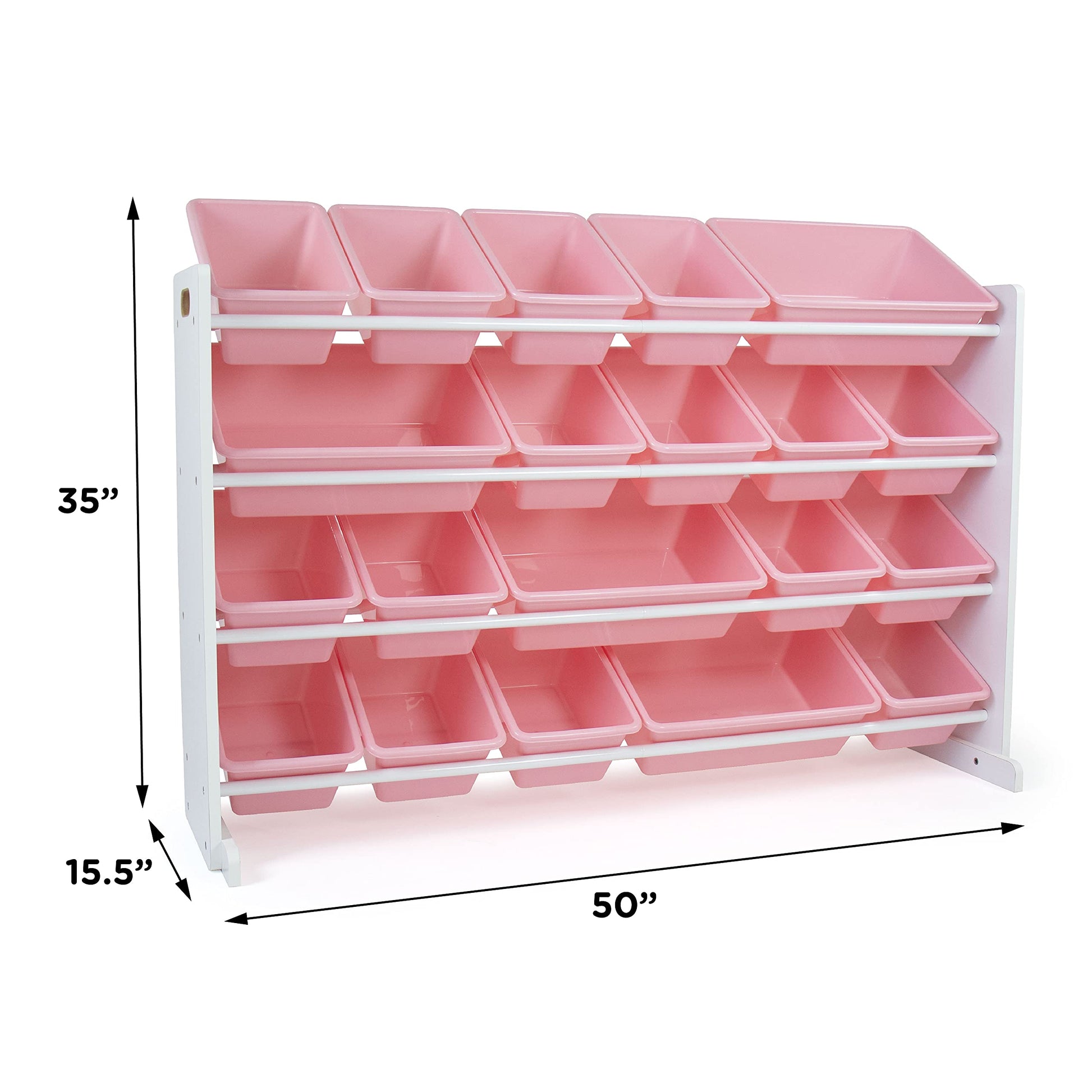 Humble Crew Kids Toy Organizer with 20 Bins, 4 Tier Storage for Playroom
