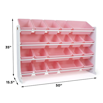 Humble Crew Kids Toy Organizer with 20 Bins, 4 Tier Storage for Playroom