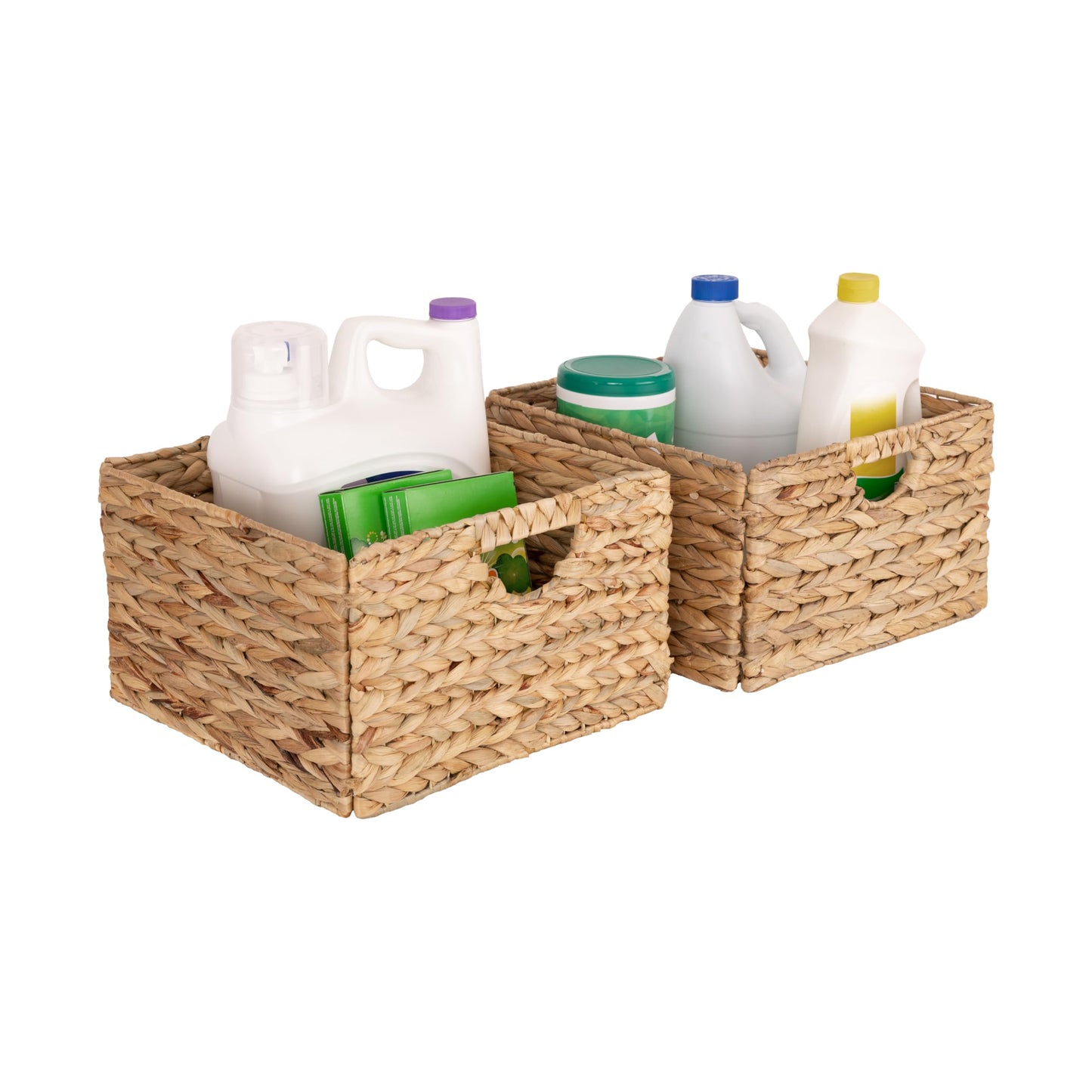 Seville Classics Premium Natural Handwoven Portable Laundry Bin Basket with Carrying Handles