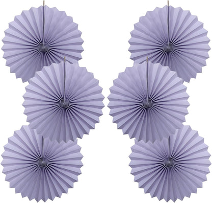 Purple Birthday Decorations,DIY Purple Paper Fans Hanging Decoration ,Party Decorations for Adults 16in,Little Mermaid Party Decor,Baby Shower Decorations 30 Color DIY Set (Light Purple)