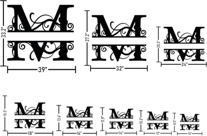 Personalized Metal Name Signs, Split Letter Monogram Wall Art Decor, Durable Steel Family Last Name Decor, Custom Signs Indoor or Outdoor, Personalized Wedding Gifts, Housewarming Gift