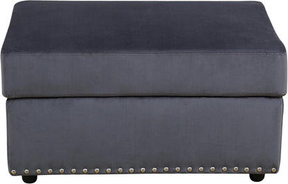 Ottoman Rectangular Storage Ottoman Bench, Flannel Footrest Stool Footstool with Lid for Living Room, Bedroom, Entryway, Brown, 33.5"x25.5"x18"