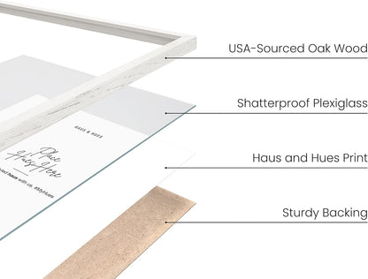 HAUS AND HUES 12x18 Picture Frames for Wall - Set of 6, Poster Frames 12x18, Picture Frames 12x18, 12x18 wall Frames Collage Set, 12 x 18 Wood Picture Frames (White Frame)