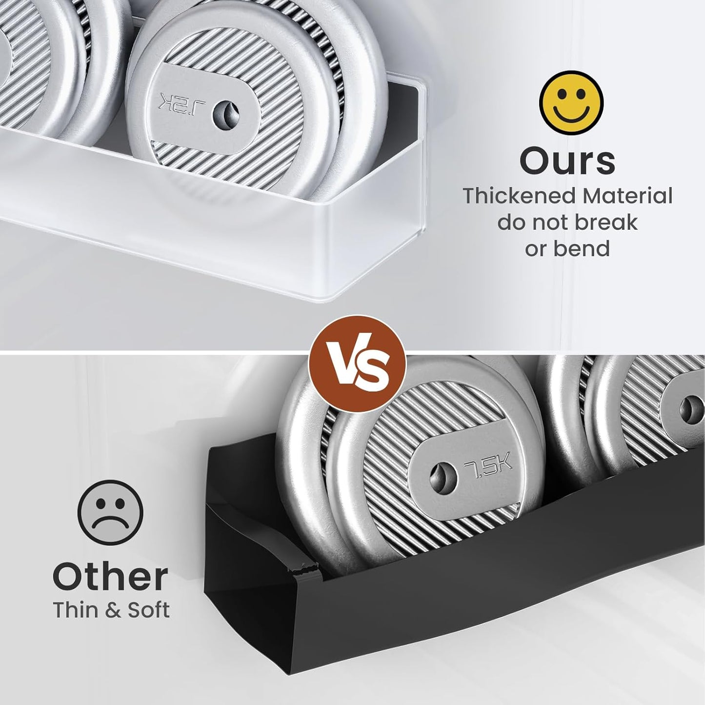 Magnetic Spice Rack for Refrigerator, Kitchen Organizer and Storage Shelf, Clear(2 Pack)