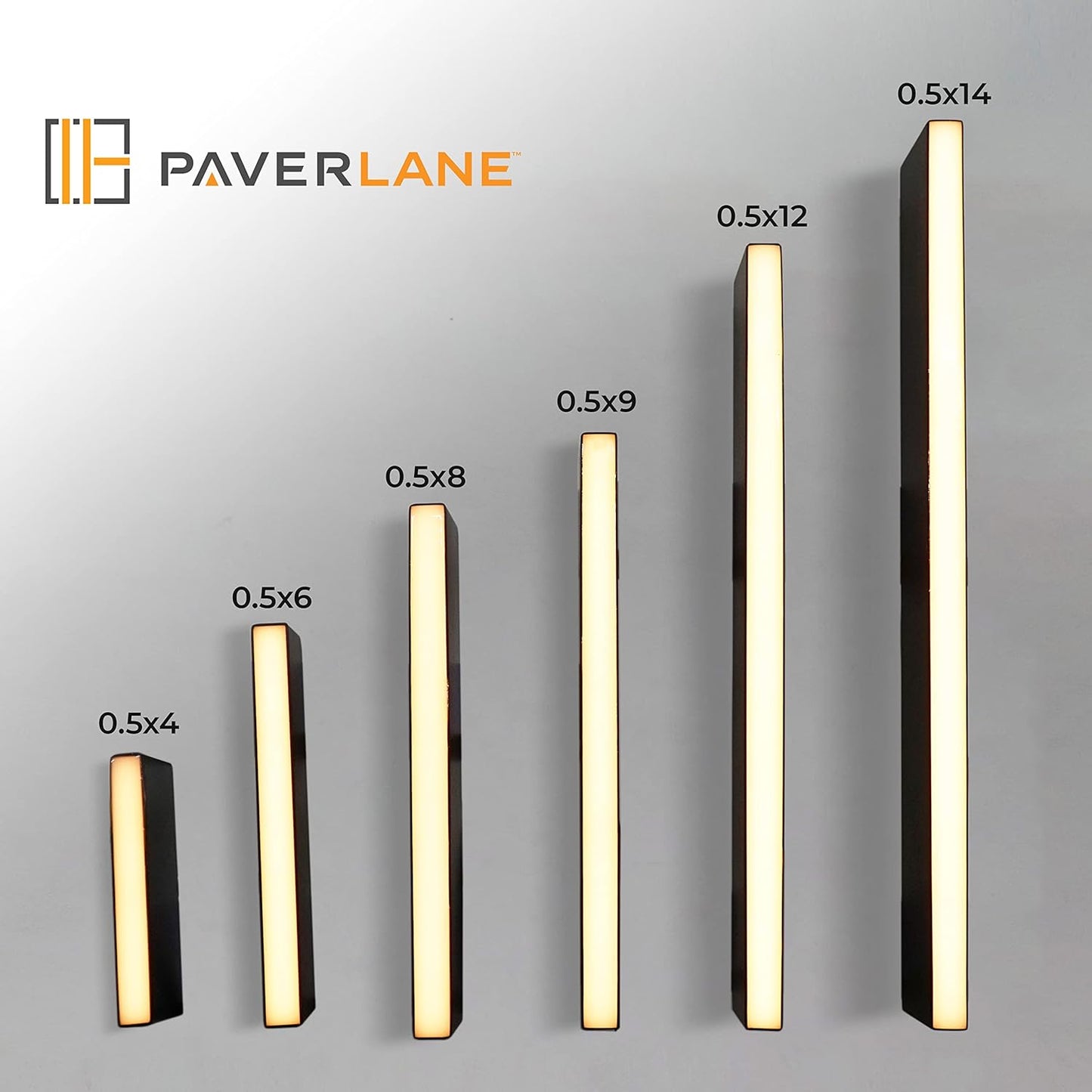 LUMENGY Paver Light Slim 0.5x12 Inch (0.55 x 11.8) Glare-Free Steel Lighting for Pavers, Brick, Walls, Driveways, Walkways & Pathways, 2700K Warm White, Waterproof, Drive-Over, Weird 12V AC/DC