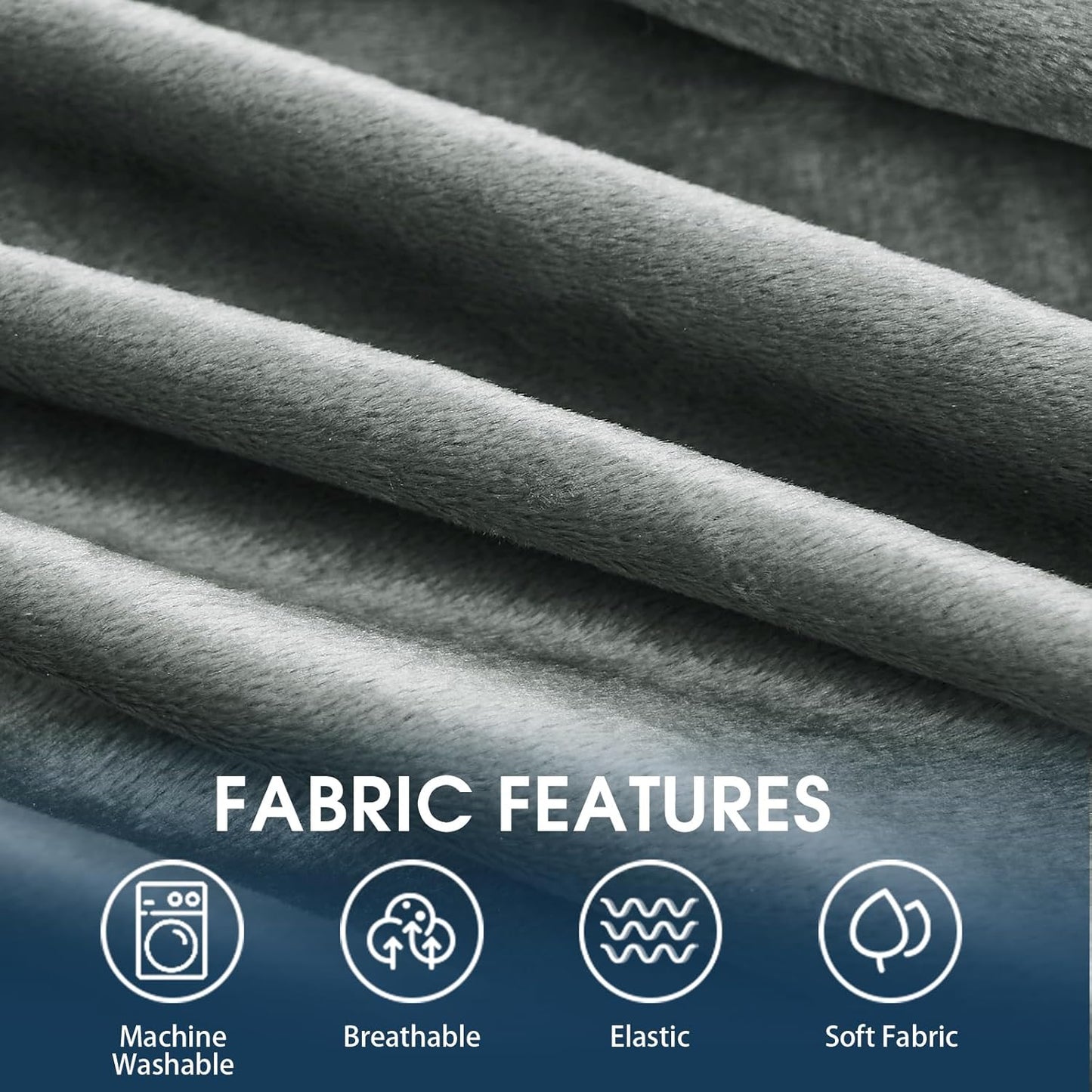 Bean Bag Chairs for Adults - Memory Foam Furniture BeanBag Chair - Kids/Teens Sofa with Soft Micro Fiber Cover - Round Fluffy Couch for Living Room Bedroom College Dorm - 4.5 ft, Gray Stripe