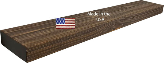 joelsantiques 48 Inch Wooden Floating Shelves for Wall - 48x8x2 in - Made of Natural Wood - Heavy Duty Rustic Wall Shelves for Bedroom - Perfect for Living Room, Kitchen - Medium Brown