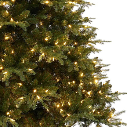 Traditional Artificial Fir Christmas Tree with Lights by Naomi Home Green/6.5 ft/Included