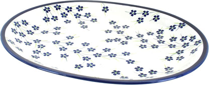 Blue Rose Polish Pottery Willow Large Serving Platter
