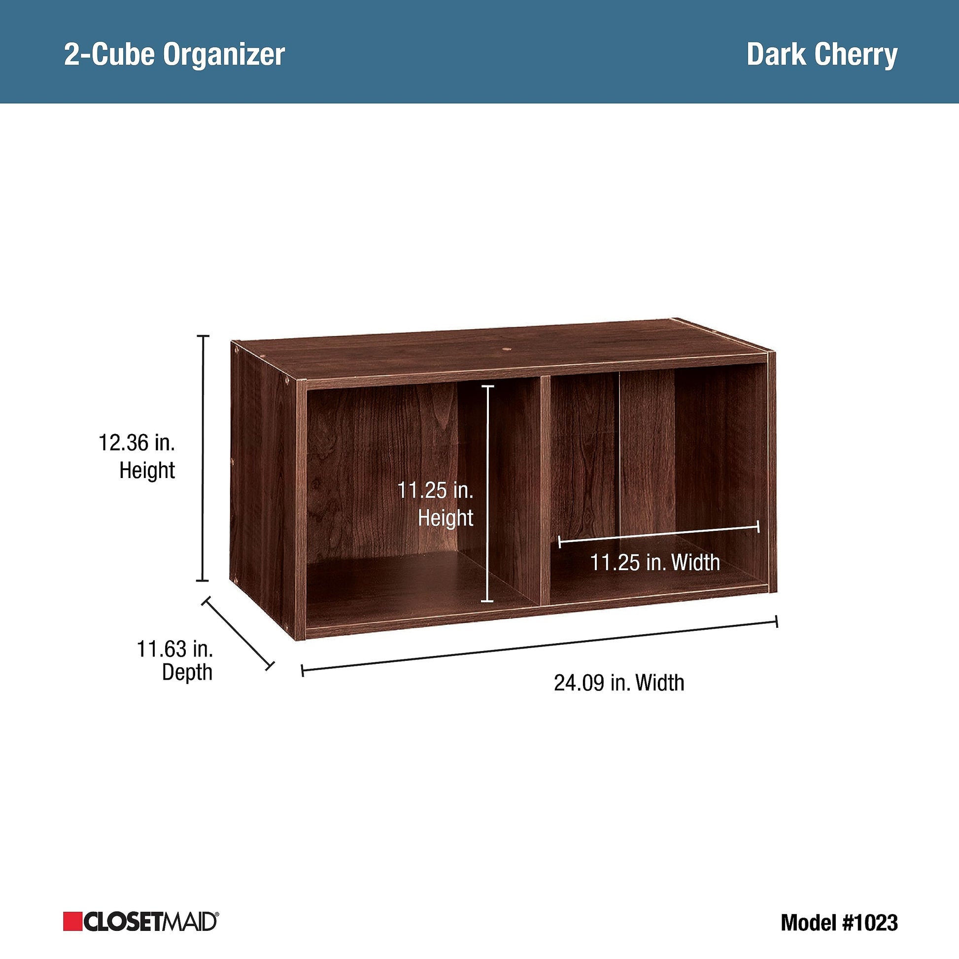 ClosetMaid Cubeicals 2-Cube Storage Shelf Organizer - Stackable or Wall-Mountable, Easy Assembly