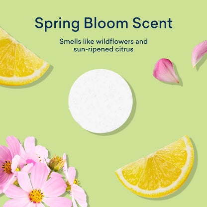 BLUELAND Laundry Detergent Tablets, 60 Count, Spring Bloom Scent, Plastic-Free Eco-Friendly Pods, Sheets, Liquid Alternative - Safe for Sensitive Skin, Gentle