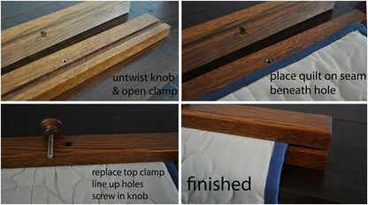 RRD Quilt Hanger for Wall for Display (84") Amish Made Wooden Quilt Rack Wall Mount - Rustic Tapestry Quilt Wall Hangers (Oak Wood, Michaels Stain)