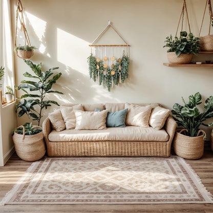 Artificial Eucalyptus Wall Decor Fake Greenery Leaves Stems Home Decor Wall Hanging Plants Boho Rustic Farmhouse Decor for Bedroom Kitchen Dining Room Livingroom Bathroom Livingroom (Small)