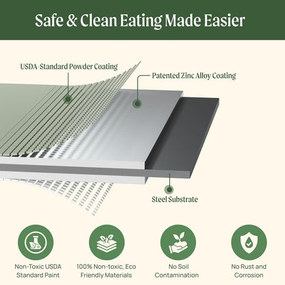 Vego garden Raised Garden Bed Kits, 17" Tall 9 in 1 8ft X 2ft Metal Raised Planter Bed for Vegetables Flowers Ground Planter Box-Modern Gray