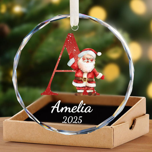 Personalized Christmas Ornaments with Names, Name Ornaments for Christmas Tree, Custom Initial Christmas Ornament for Kids and Adults, Stocking Name Tags