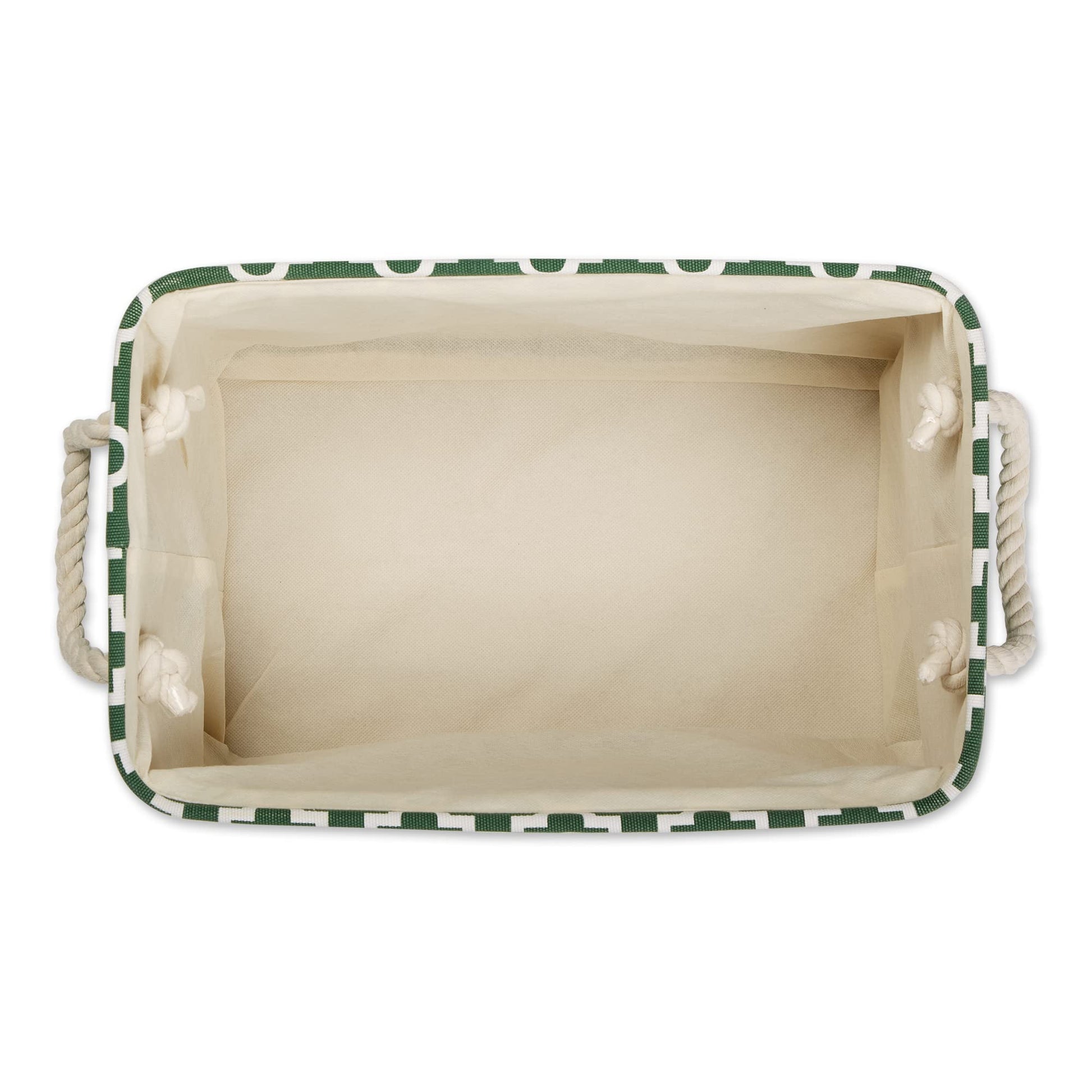 DII Polyester Container with Handles, Lattice Storage Bin, Small, Hunter Green