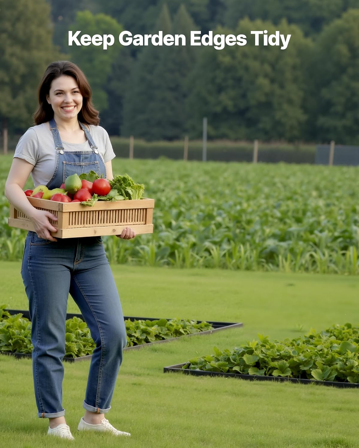 VEVOR Landscape Edging Border, 10Pcs 6 ft x 1.6 in Plastic Garden Edging with 60 Spikes, Sun-Resistant Flowerbed Borders, DIY Layout, No Dig Garden Edger Border Divider for Lawn Edgings for Yard