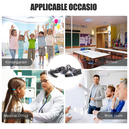 Tatuo Growth Chart Wall Labels Height Indicator Tape Ruler Growth Chart Decor Height Indicator Adhesive Ruler for Home Room Measuring (Black)