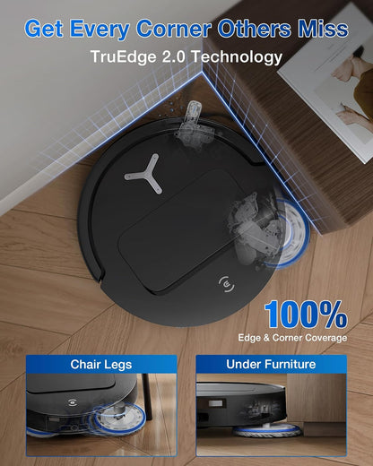 ECOVACS DEEBOT T50 Omni Robot Vacuum and Mop, 3.19” Ultra-Slim, 15,000Pa Suction, ZeroTangle 2.0, TruEdge Edge Cleaning, AIVI 3D Obstacle Avoidance, Auto Mop Wash & Dry, Self-Emptying