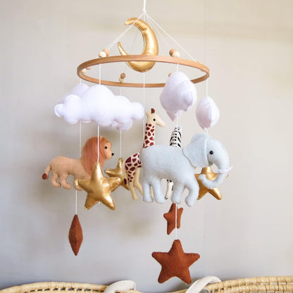 Safari Mobile for Crib Safari Baby Crib Mobile for Boys Girls Animal Baby Mobile for Crib Nursery Mobile for Bassinet