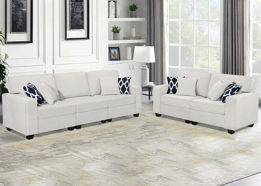 L Lengend Vansen Modular Sectional Sofa U Shaped Couch with Ottoman Modern Reversible Corner
